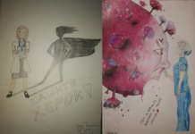 Цртежи на ученици инспирирани од пандемијата на коронавирусот